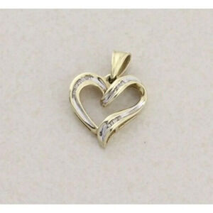 Pendant Only 10k Yellow Gold Diamond Heart Pendant